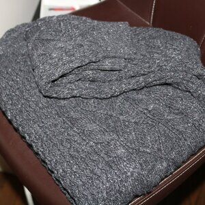 Polo By Ralph Lauren Cable-Knit Cotton Sweater Charcoal Dark Grey Size Large